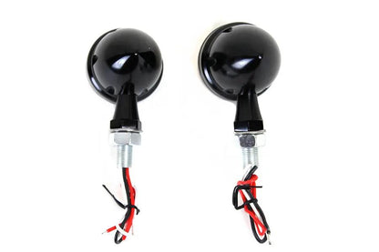 Wyatt Gatling LED Bullet Turn Signal Set Black with Amber Lens - Part L22-6833BA by Wyatt Gatling