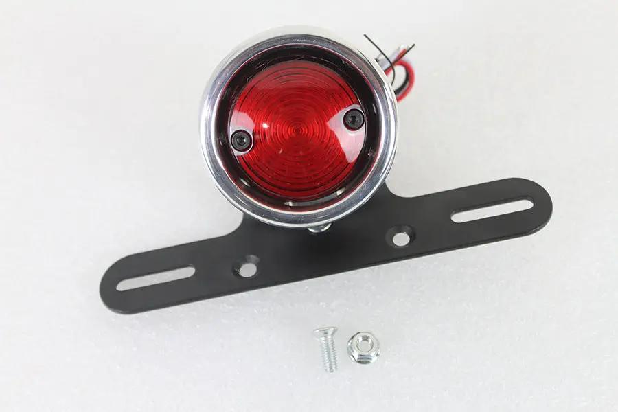 Wyatt Gatling LED 2 Inch Round Tail Lamp Assembly with Chrome Finish - Part L24-6648C by Wyatt Gatling