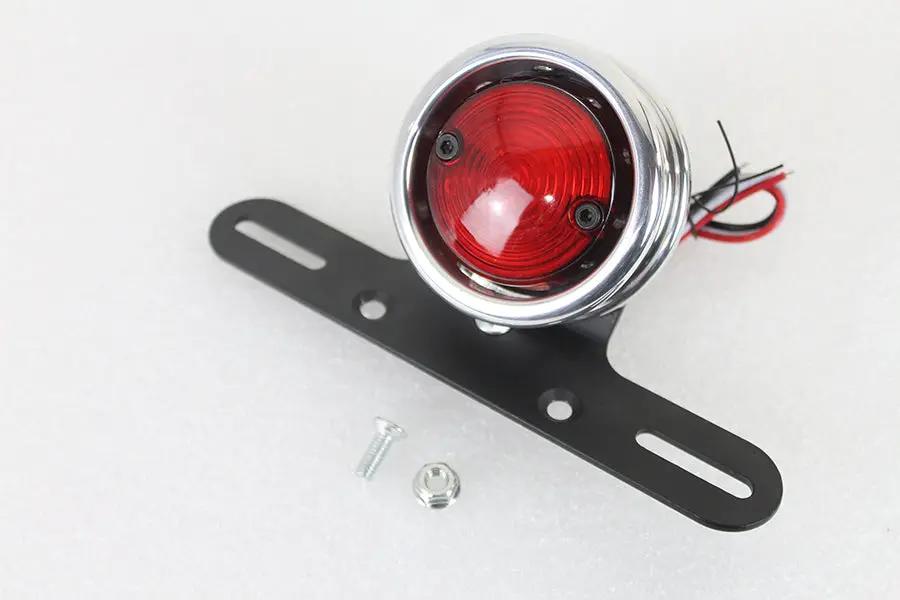 Wyatt Gatling LED 2 Inch Round Tail Lamp Assembly with Chrome Finish - Part L24-6648C by Wyatt Gatling