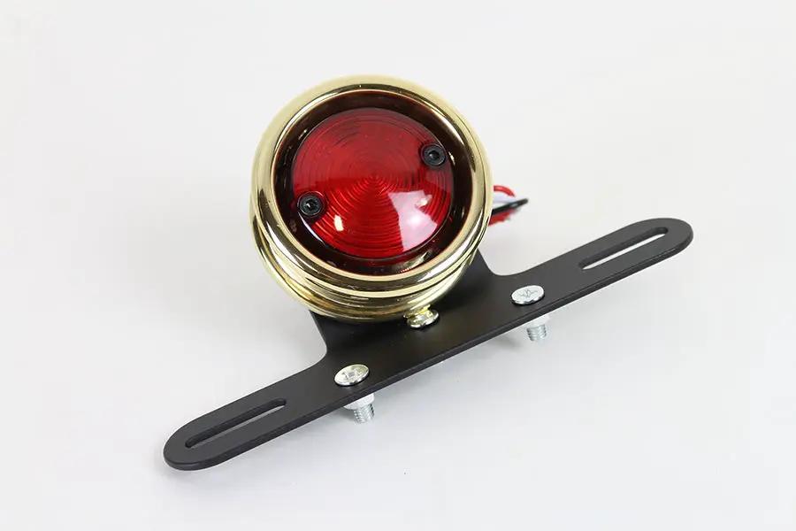 Wyatt Gatling L24-6648BR LED Round Tail Lamp Assembly Brass by Wyatt Gatling