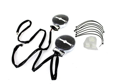 Wyatt Gatling Amber LED Flat Lens Turn Signal Set for Harley Davidson FLSTC by Wyatt Gatling