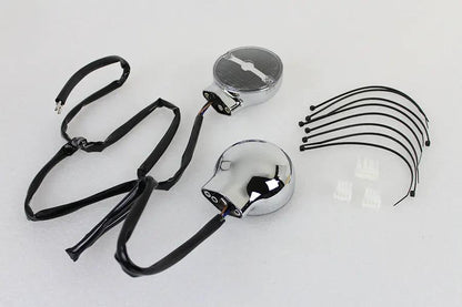 Wyatt Gatling Amber LED Flat Lens Turn Signal Set for Harley Davidson FLSTC by Wyatt Gatling