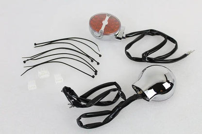 Wyatt Gatling Amber LED Flat Lens Turn Signal Set for Harley Davidson FLSTC (2001-2010) by Wyatt Gatling