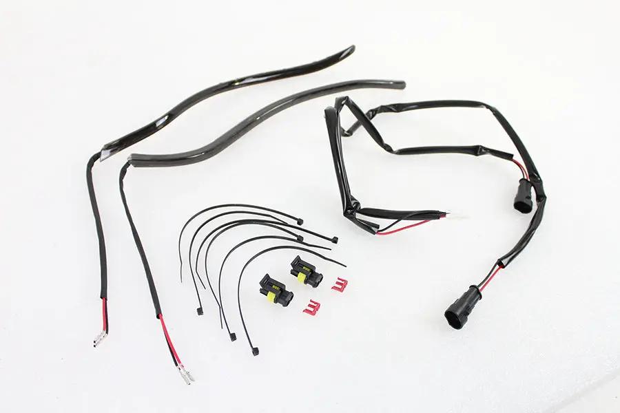 Wyatt Gatling Fairing Edge Light Kit with White LEDs for Harley Davidson FLH (Part No. MLHD00F01S) by Wyatt Gatling