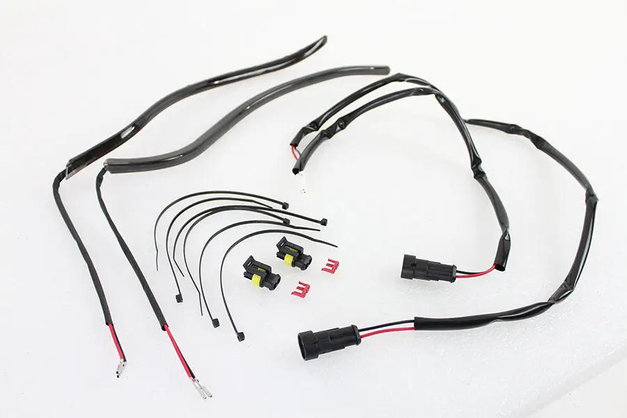Wyatt Gatling Fairing Edge Light Kit with White LEDs for Harley Davidson FLH (Part No. MLHD00F01S) by Wyatt Gatling
