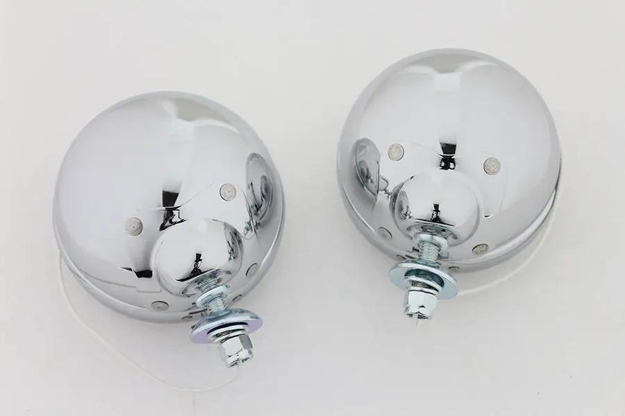 Wyatt Gatling 4-1/2 Inch Spotlamp Set with 12 Volt Bulb for Harley Davidson FL by Wyatt Gatling
