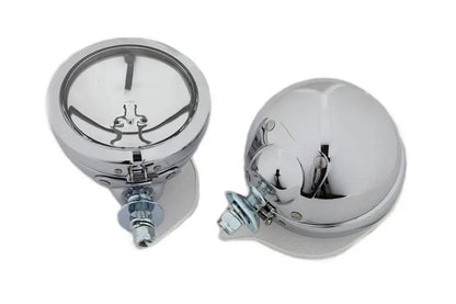 Wyatt Gatling 4-1/2 Inch Spotlamp Set with 12 Volt Bulb for Harley Davidson FL by Wyatt Gatling