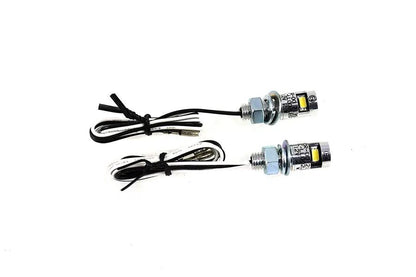 V-Twin Chrome Burdett License Plate Bolt Set with LED - Set of 2 by V-Twin