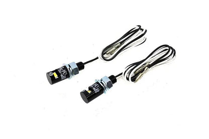 V-Twin Black Burdett License Plate Bolt Set with LED - Set of 2 by V-Twin