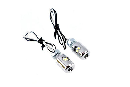 V-Twin Chrome Hagler License Plate Bolt Set with LED - Set of 2 by V-Twin