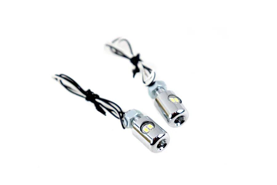 V-Twin Chrome Hagler License Plate Bolt Set with LED - Set of 2 by V-Twin