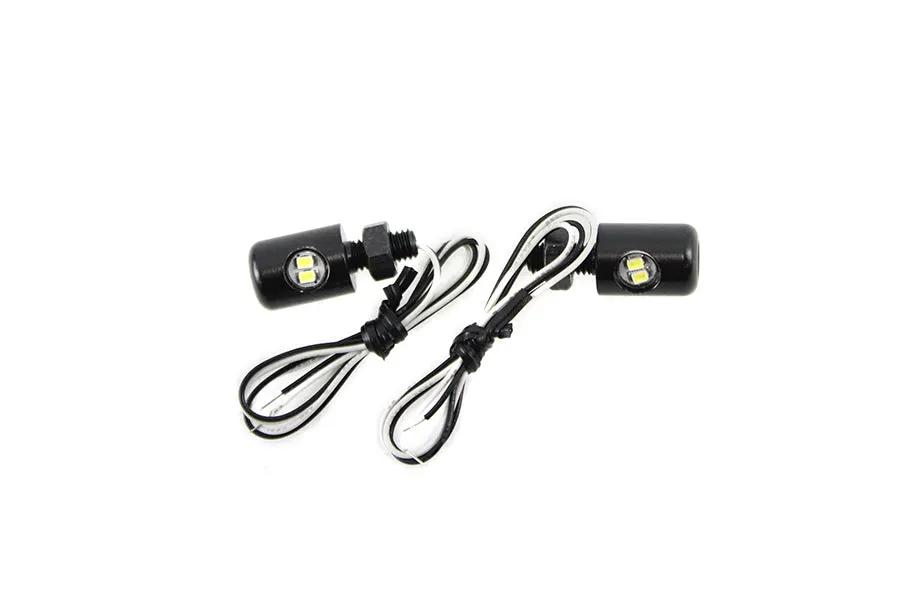 V-Twin Black Hagler License Plate Bolt Set with LED – Set of 2 by V-Twin