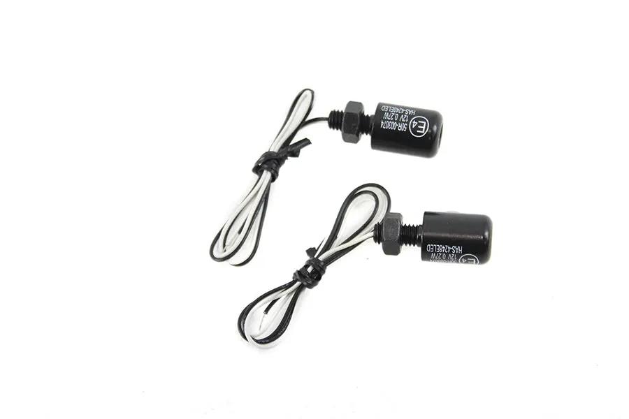 V-Twin Black Hagler License Plate Bolt Set with LED – Set of 2 by V-Twin
