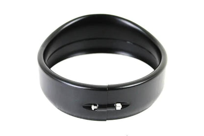 Wyatt Gatling 5-3/4 inch Visor Style Headlamp Trim Ring in Black for Harley Davidson XL by Wyatt Gatling