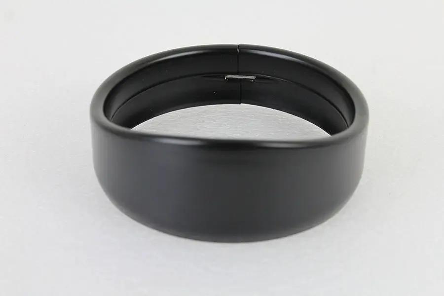 Wyatt Gatling 5-3/4 inch Visor Style Headlamp Trim Ring in Black for Harley Davidson XL by Wyatt Gatling