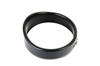 Wyatt Gatling 5-3/4 inch Visor Style Headlamp Trim Ring in Black for Harley Davidson XL by Wyatt Gatling