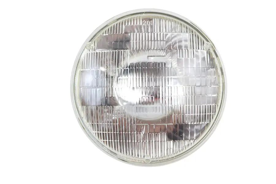 V-Twin 7 Inch 12 Volt Sealed Beam Flute Lens Headlamp, Part 77148B by V-Twin