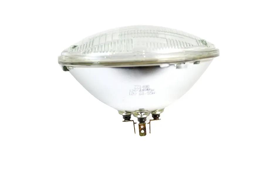 V-Twin 7 Inch 12 Volt Sealed Beam Flute Lens Headlamp, Part 77148B by V-Twin