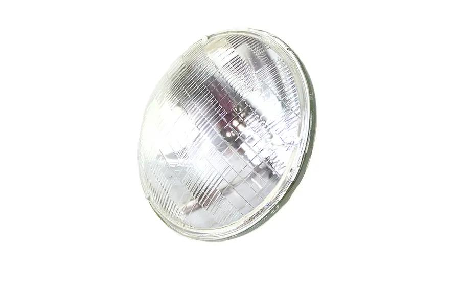 V-Twin 7 Inch 12 Volt Sealed Beam Flute Lens Headlamp, Part 77148B by V-Twin