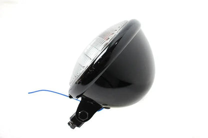 V-Twin 62017B 5-3/4 Inch Round Headlamp Assembly with Indicator Bulb and Mounting Eye Bolt by V-Twin