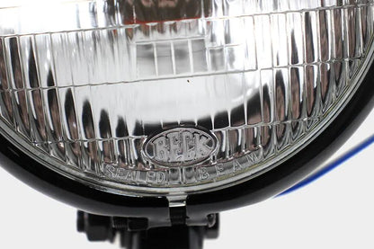 V-Twin 62017AB 5-3/4 inch Round Headlamp Assembly with Indicator Bulb and Chrome Mounts by V-Twin
