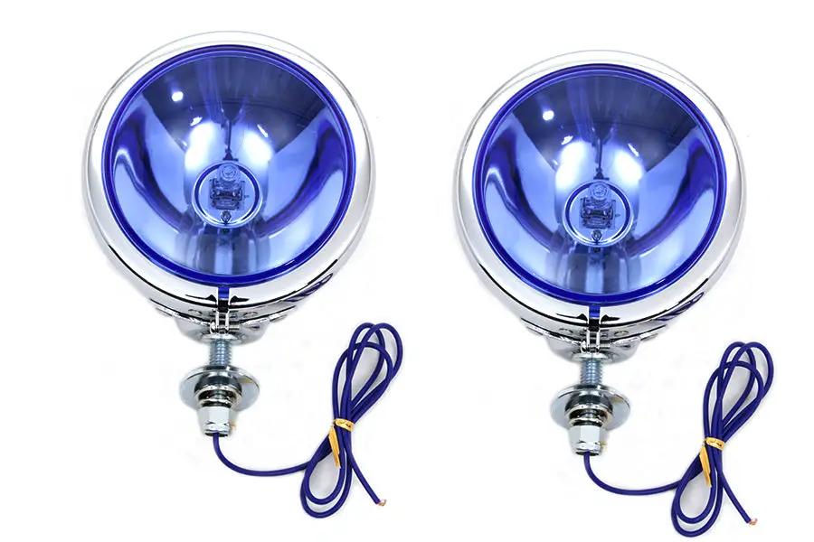 Wyatt Gatling H-3 Spotlamp Set for Harley Davidson FL Models by Wyatt Gatling