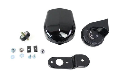 V-Twin Softail Horn Kit with Black Cover for Harley Davidson FLST Models by V-Twin