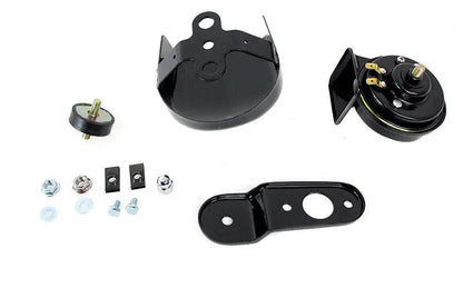 V-Twin Softail Horn Kit with Black Cover for Harley Davidson FLST Models by V-Twin