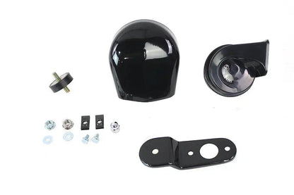 V-Twin Softail Horn Kit with Black Cover for Harley Davidson FLST Models by V-Twin