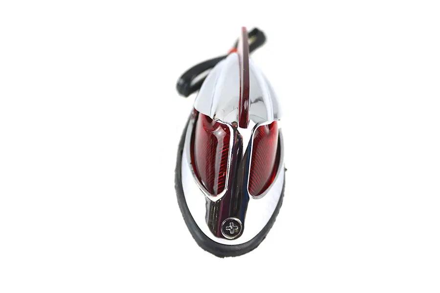 Wyatt Gatling Replica Front Fender Lamp with Red Lens for Harley Davidson FL Models by Wyatt Gatling
