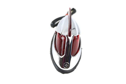 Wyatt Gatling Replica Front Fender Lamp with Red Lens for Harley Davidson FL Models by Wyatt Gatling