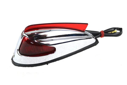 Wyatt Gatling Replica Front Fender Lamp with Red Lens for Harley Davidson FL Models by Wyatt Gatling