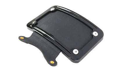 V-Twin 78661B Curved License Plate Frame in Black for Harley Davidson FLHX by V-Twin
