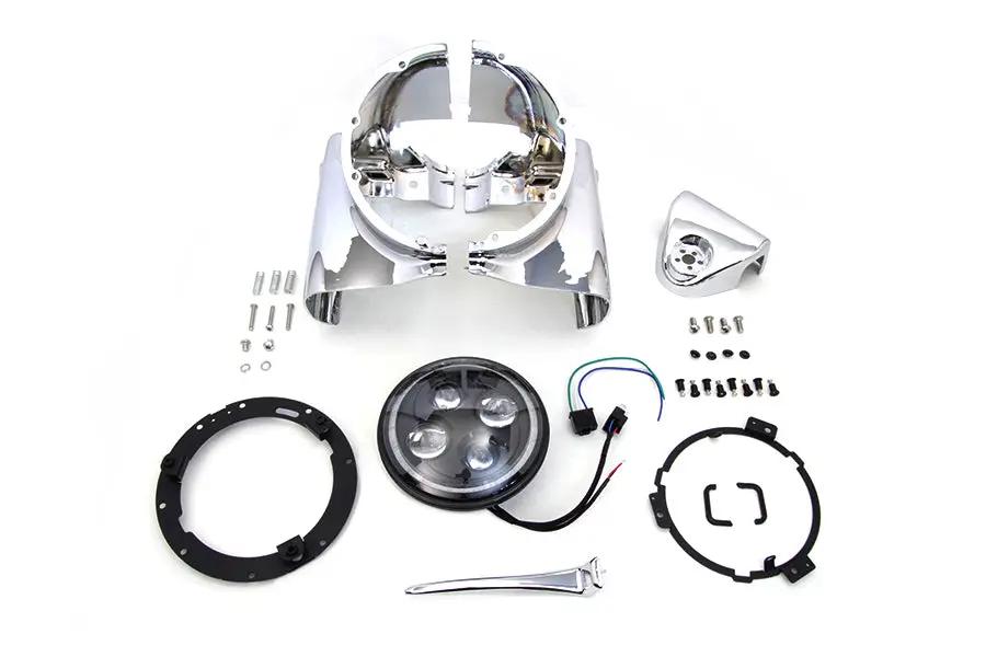 V-Twin Headlamp Cowl Assembly Chrome for Harley Davidson FLT (1986-1995) by V-Twin