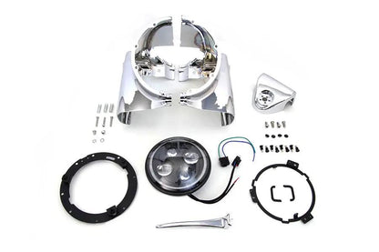 V-Twin Headlamp Cowl Assembly Chrome for Harley Davidson FLT (1986-1995) by V-Twin