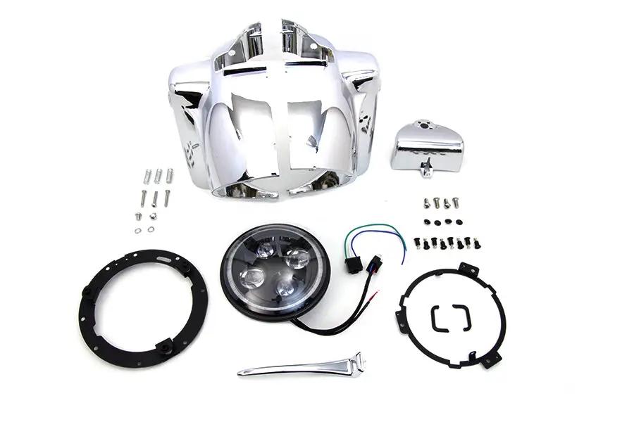 V-Twin Headlamp Cowl Assembly Chrome for Harley Davidson FLT (1986-1995) by V-Twin