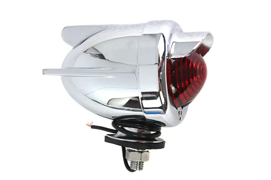 V-Twin Bomber Marker Lamp Red 3 Fin Design - Show or Decorative Use Only by V-Twin