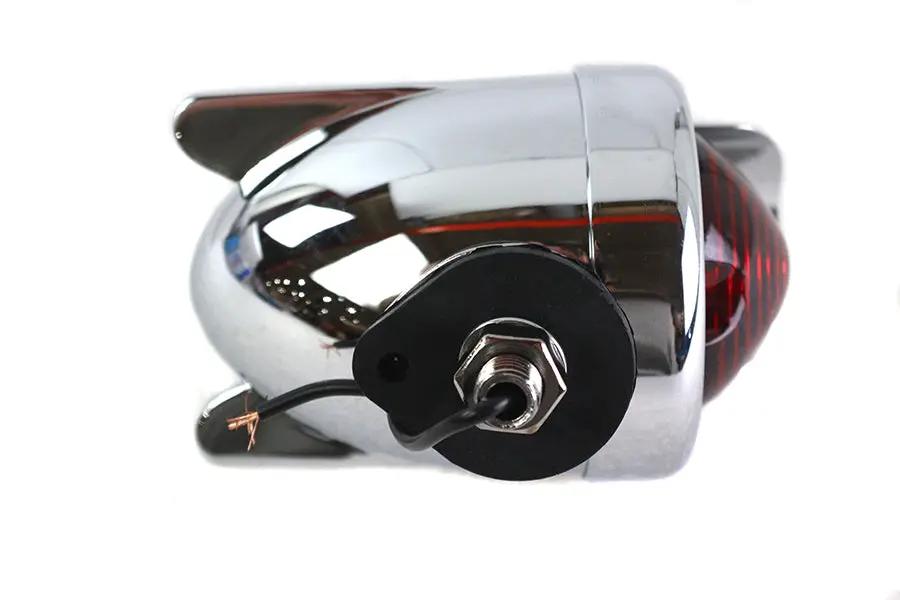 V-Twin Bomber Marker Lamp Red 3 Fin Design - Show or Decorative Use Only by V-Twin