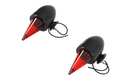 V-Twin Torpedo Bullet Lamp Set Black with Mounting Studs by V-Twin