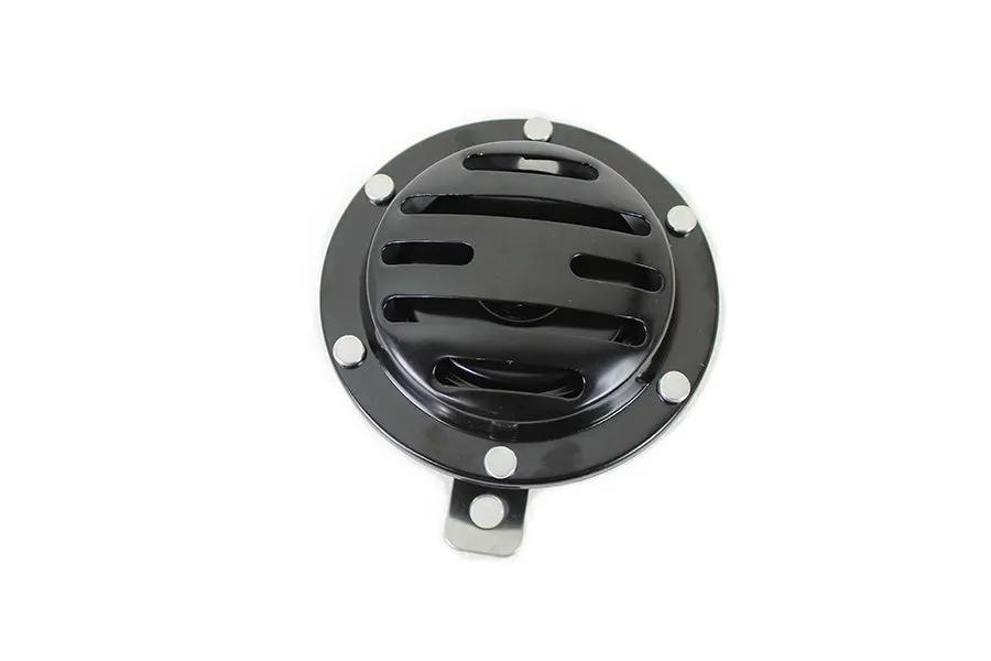 V-Twin Slotted Style 12 Volt Horn Black - 4 Amp, 116 dB Emergency Horn by V-Twin
