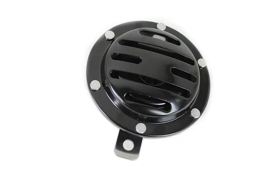 V-Twin Slotted Style 12 Volt Horn Black - 4 Amp, 116 dB Emergency Horn by V-Twin