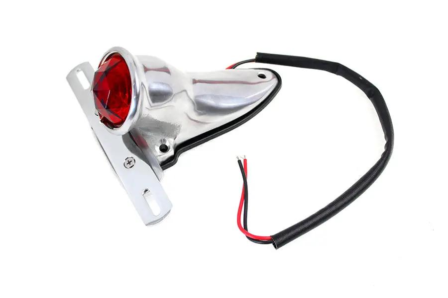 Wyatt Gatling Bates Bobber Tail Lamp Assembly Polished - 3.5-inch Plastic Lens by Wyatt Gatling