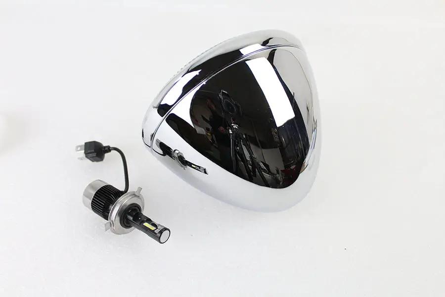 V-Twin 6-1/2 inch Spring Fork H-4/LED Headlamp Unit for Harley Davidson EL Models by V-Twin