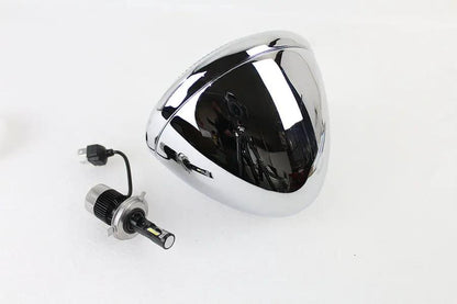V-Twin 6-1/2 inch Spring Fork H-4/LED Headlamp Unit for Harley Davidson EL Models by V-Twin