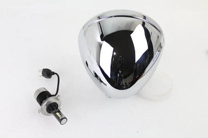 V-Twin 6-1/2 inch Spring Fork H-4/LED Headlamp Unit for Harley Davidson EL Models by V-Twin