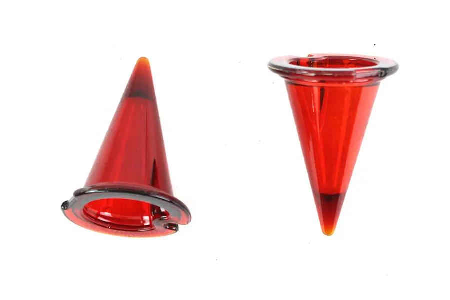 V-Twin 3 Inch Bullet Lite Red Lens Set – Chrome and Black Options for Bullet Lights by V-Twin