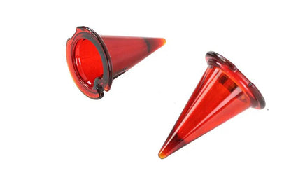 V-Twin 3 Inch Bullet Lite Red Lens Set – Chrome and Black Options for Bullet Lights by V-Twin