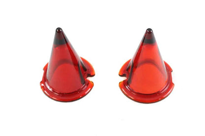 V-Twin 3 Inch Bullet Lite Red Lens Set – Chrome and Black Options for Bullet Lights by V-Twin