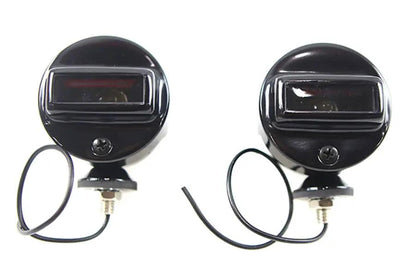 V-Twin Blackout Bullet Lamp Set Flat Black with 12 Volt Bulbs Included by V-Twin