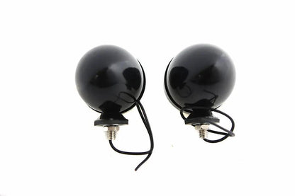 V-Twin Blackout Bullet Lamp Set Flat Black with 12 Volt Bulbs Included by V-Twin